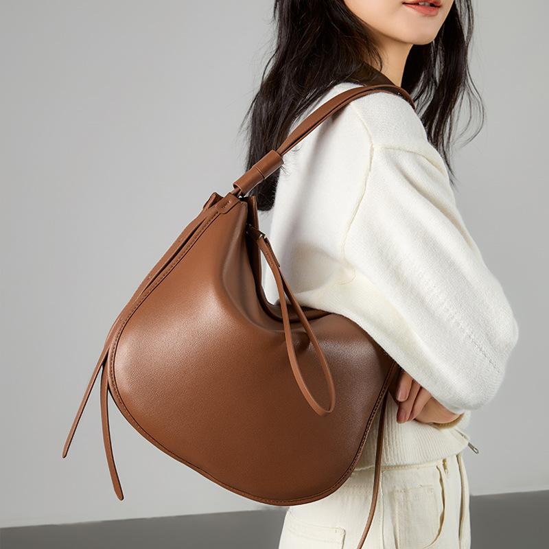 Damentasche aus echtem Leder Große Tasche Umhängetasche Neue Schalentasche mit großer Kapazität Nischen-Damen-Schultertasche im High-End-Bereich