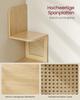 VASAGLE 5-Tier Corner Shelf, Wall Mounted Floating Shelf, Zigzag Corner Shelf Unit, PVC Rattan Sides, Space-Saving, for Kitchen, Living Room, Bedroom