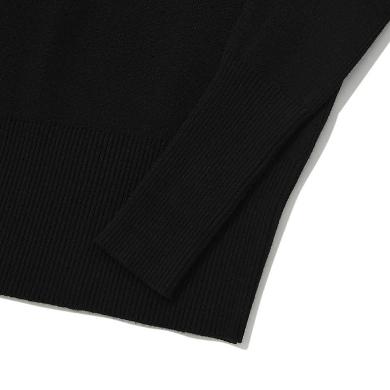 KIRSH Collection Metal Logo Point Knit [Black]