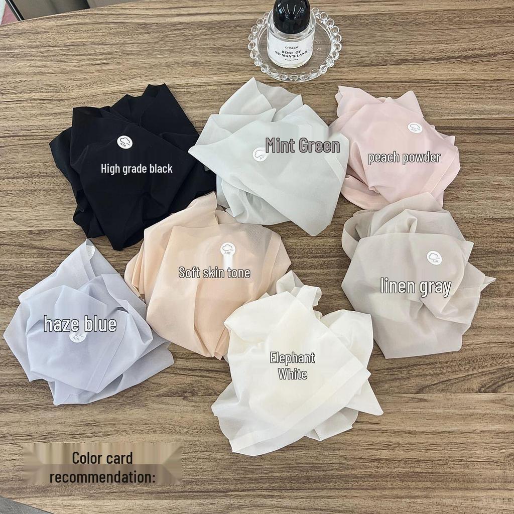 Ultra-Thin Solid Color Ice Silk Mid-Waist Breathable Summer Panties for Women