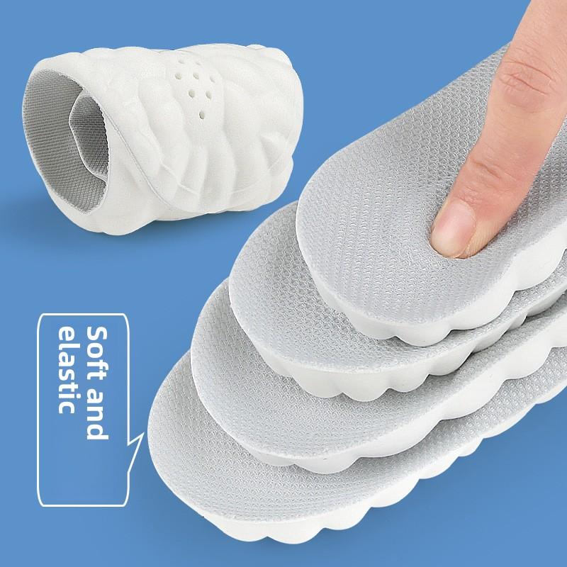 Sports and Casual Insoles 4D Feel Soft and Elastic, Shock-absorbing and Pressure-relieving Arch Support