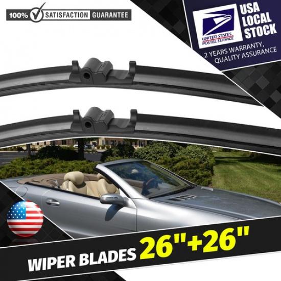 Original Equipment Bracketless Windshield Wiper Blades 26  & 26  All Season