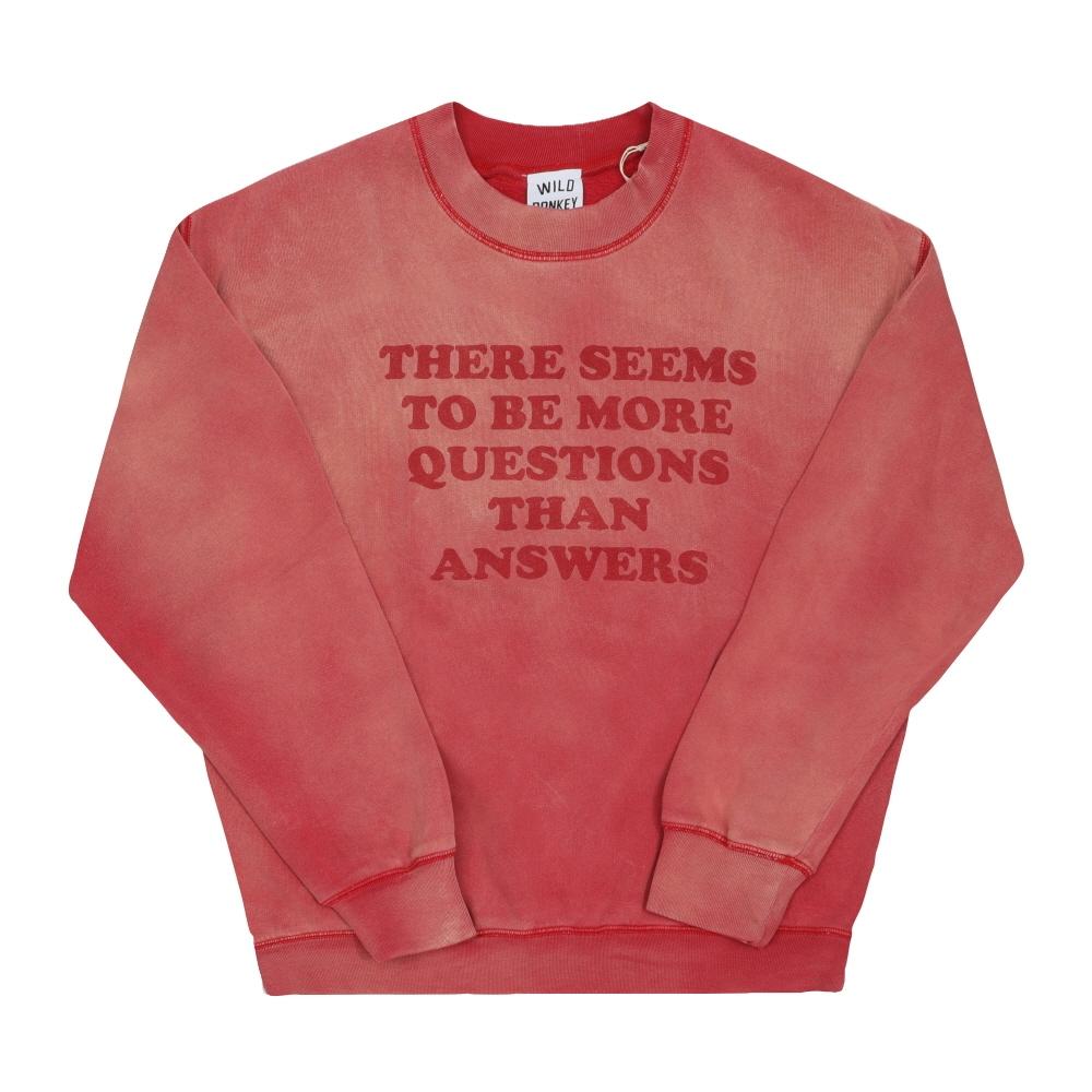 Унисекс свитшот Дикий Осел Fg Вопросы Выгоревший на солнце Вишнево-красный FG-QUESTIONS SUN FADED CHERRY RED (XL)