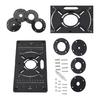 Lightweight Aluminum Router Table Insert Plate with 4 Insertion Rings For Crafting And Detailed Woodworking Tasks