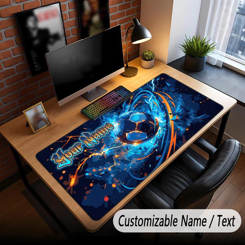 Tapis de Souris Personnalisé Thème Football Personnalisé Avec Nom Texte Tapis de Bureau Personnalisé Pour Bureau Décoration de Maison