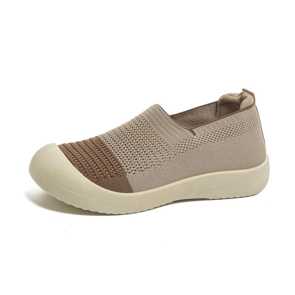 Scarpe da Donna Scarpe da Donna Retro Bicolore Slip-on Suola Morbida Traspirante per il Comfort Calzature Estive Colori Versatili