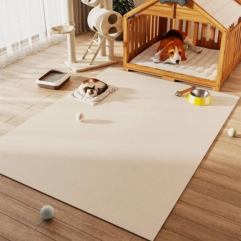 Pet Floor Mat Waterproof Urine-proof Pvc Carpet Leather Cat Dog Fence Kennel Doghouse Large Area Rug Wipeable Kitchen Foot Mats
