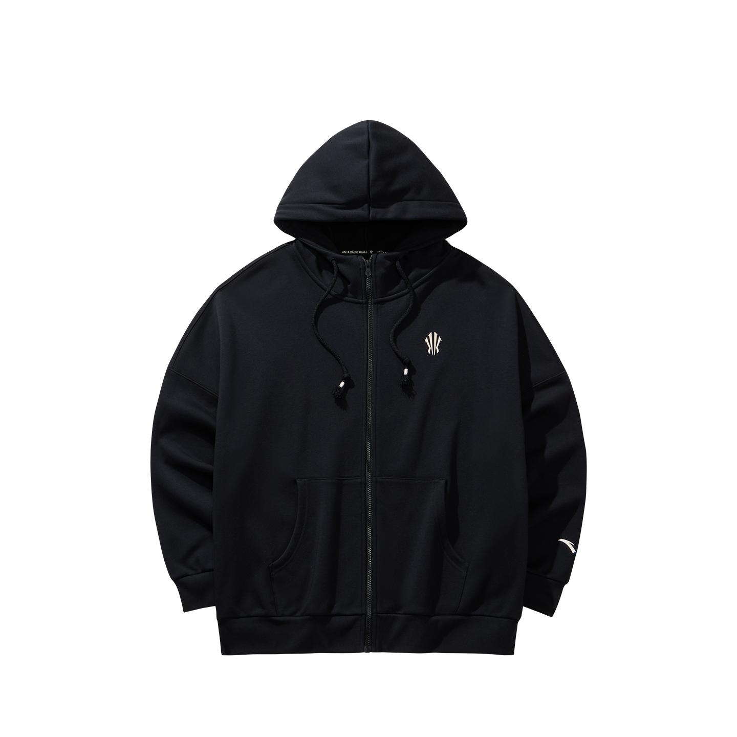 Anta Kyrie Irving Series Hooded Zip-up Sweatshirt Black Unisex 172541708N-3 S