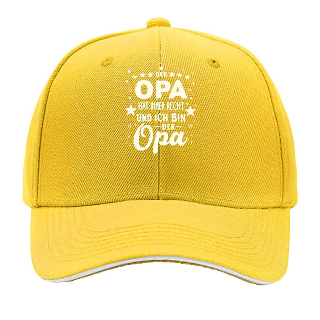 Gorra de esponja de impresión OPA tendencia de moda casual ligera transpirable cómoda tamaño ajustable unisex gorra de béisbol sándwich