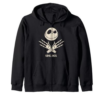 Disney's The Nightmare Before Christmas King Jack Poster Zip-Up Hoodie