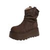 Fashion 2025 Winter Women Warm Cotton Snow Boots Comfort Fur Shoes Concise Platform Thick Bottom Short Botas De Mujer