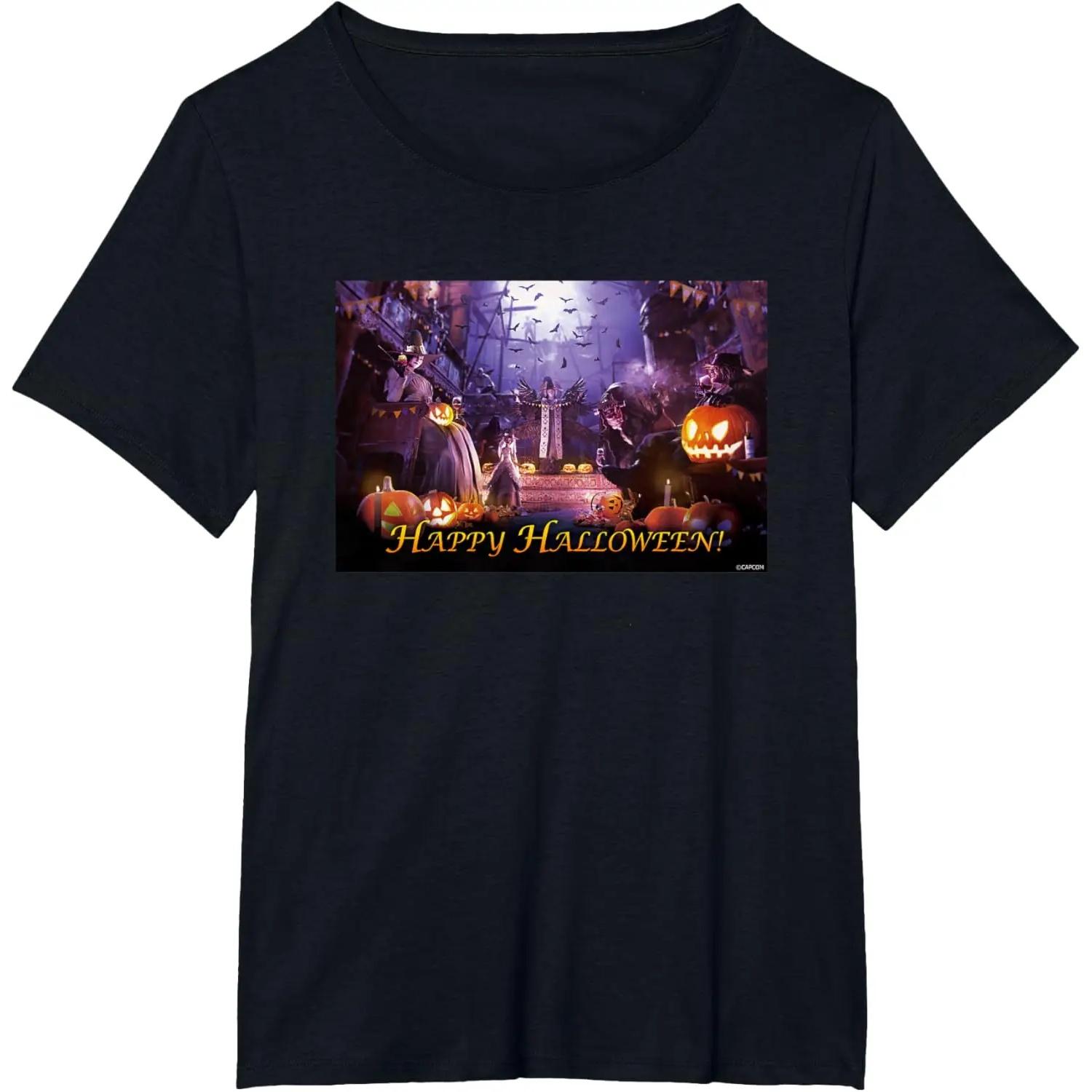 

2026 New Resident Evil Village Halloween T-Shirt Streetwear T-Shirt Unisex High Quality Oversized T Shirt Cotton Men Women Tee XXXXXL