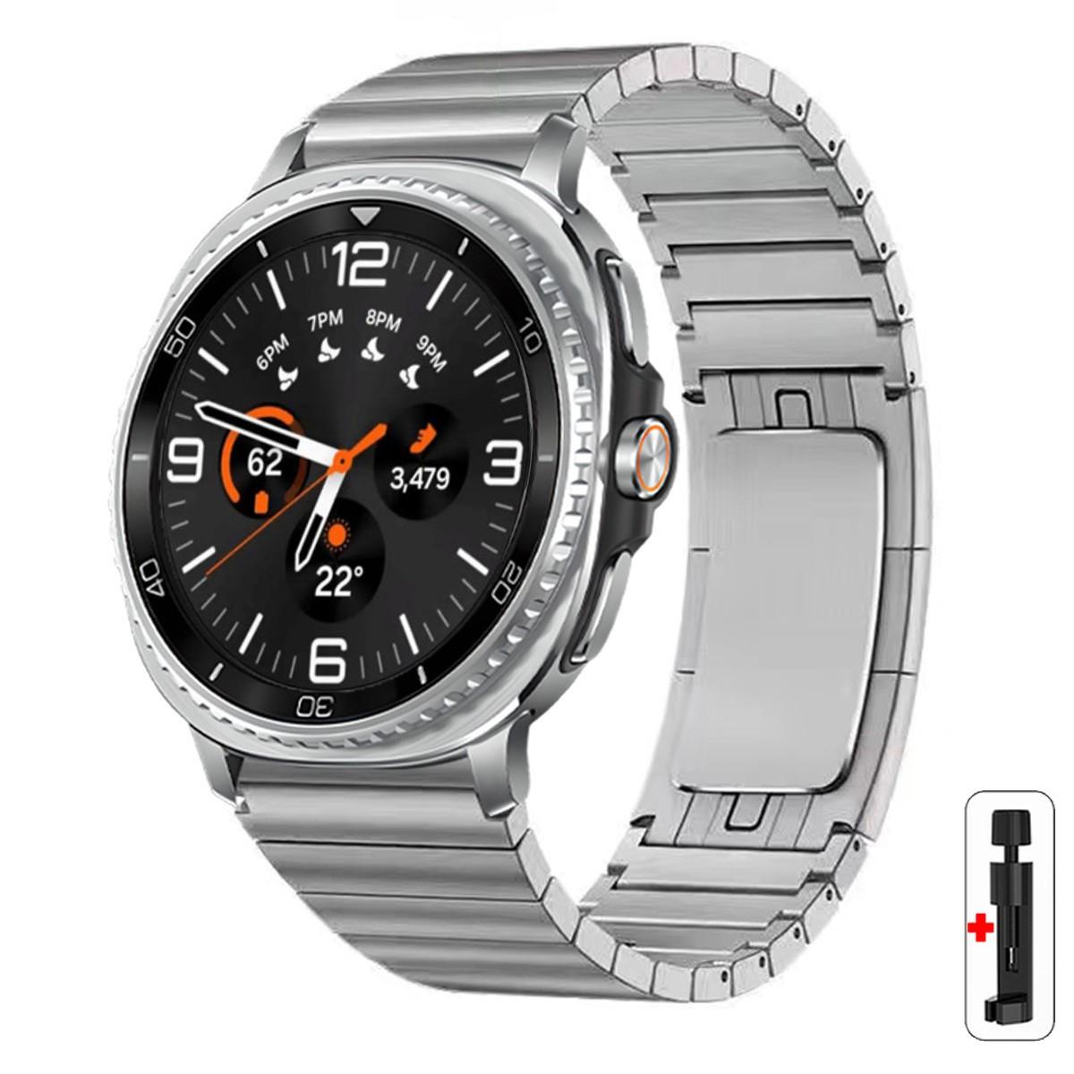 

Деловой металлический ремешок для Samsung Galaxy Watch 8/8 Classic 40/44/46 мм, ремешок из нержавеющей стали для Galaxy Watch Ultra 2026/Ultra 2026 Watch Ultra 2025