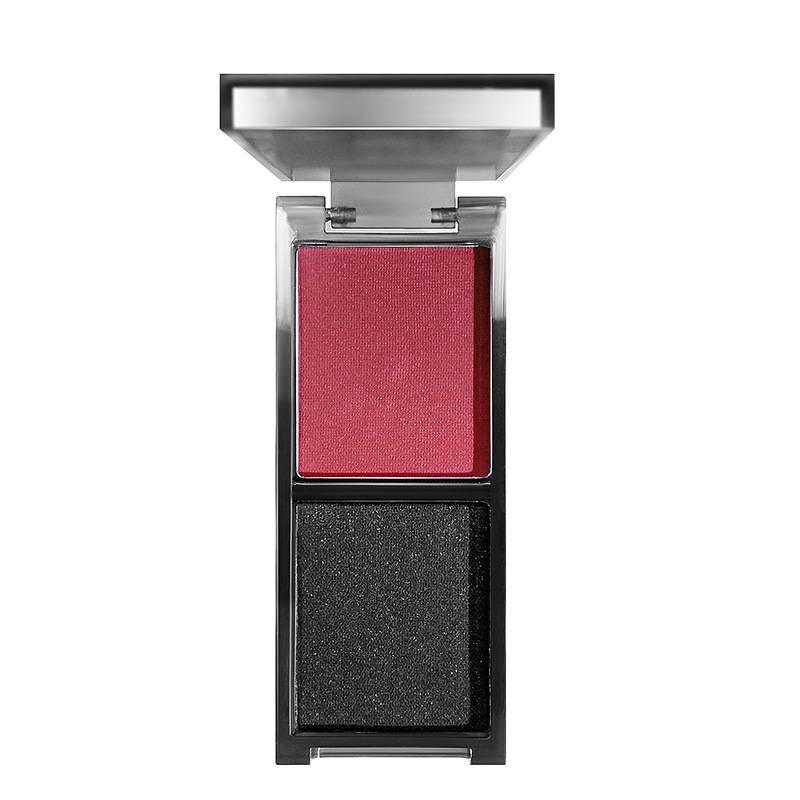 Night Rose Dual Shadow Palette: Dark Smoky Eye with Shimmer, Matte & Glitter for a European Spicy Look.