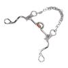 120mm Horse Mouth Snaffle with Chain Stainless Steel Horse Bit for Equestrian Training Equipment