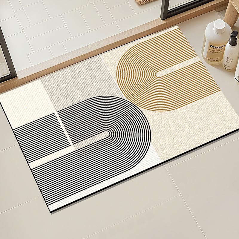 1 Rectangular Machine Washable Diatomaceous Earth Material Bathroom Mat, Floor Mat, Living Room Absorbent Floor Mat