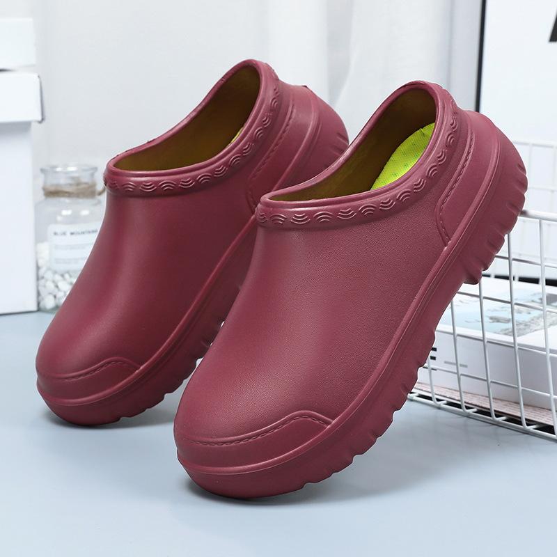 Professional Chef Shoes Nurse Shoes Operating Room Shoes White Non-slip Waterproof Oil-proof Work Shoes Lightweight Chef Shoes Ladies