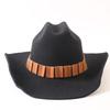 Popular European and American Classic Imitation Cashmere Felt Hat, Men's and Women's Fashion Seamless Edge Western Cowboy Hat