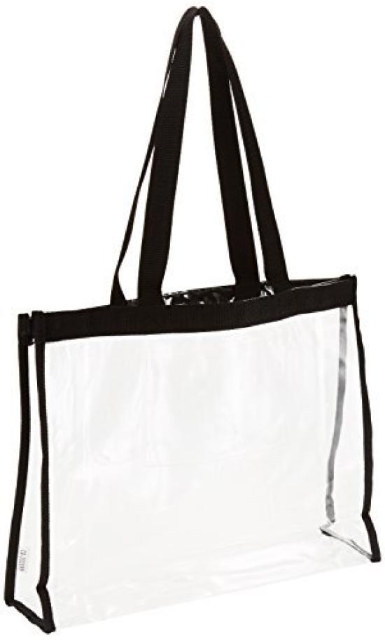 Vinyl Tote Bag, Medium, Black Border (35cm W x 28cm H x 10cm D) CB-3528