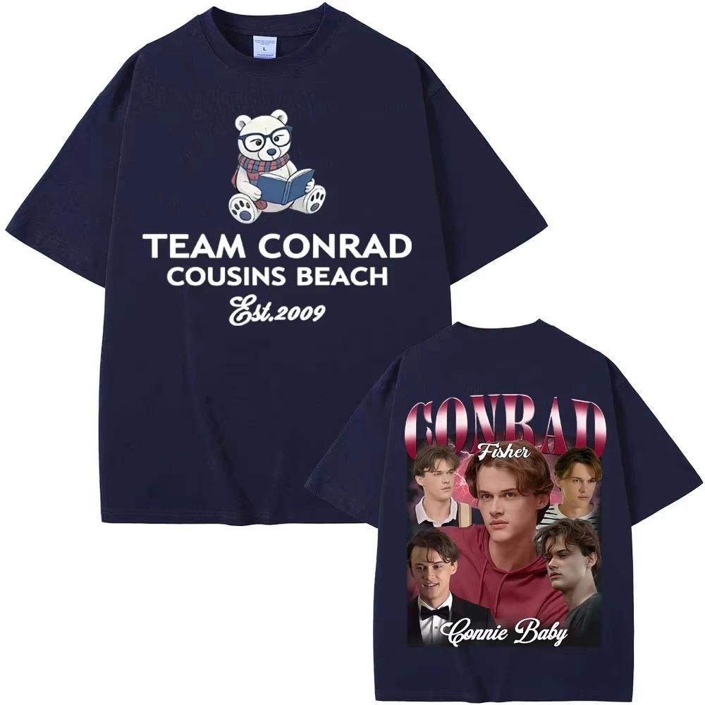 Tričko Team Conrad Bootleg Tričko Conrad Fisher Tričko Léta Krásná Pláž Bratranců Tričko s Potiskem Filmu Street Harajuku Dámské Pánské Oblečení