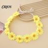 Daisy Flower Crown Headband Daisy/Sunflower Wreath for Women Girls, Adjustable Floral Boho Beach Vacation Wedding Photography, Festival Hair