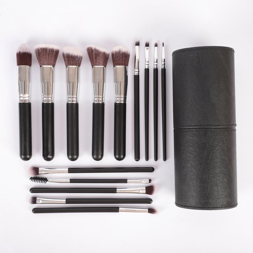 Super Large Hot-Selling 14-Piece Long Handle Makeup Brush Set Blush Brush Eyeshadow Brush Loose Powder Brush Foundation Brush Complete Set