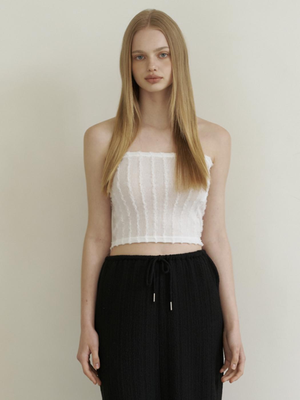 Kinder Baby Lace Frill Tube Top - White White/Free