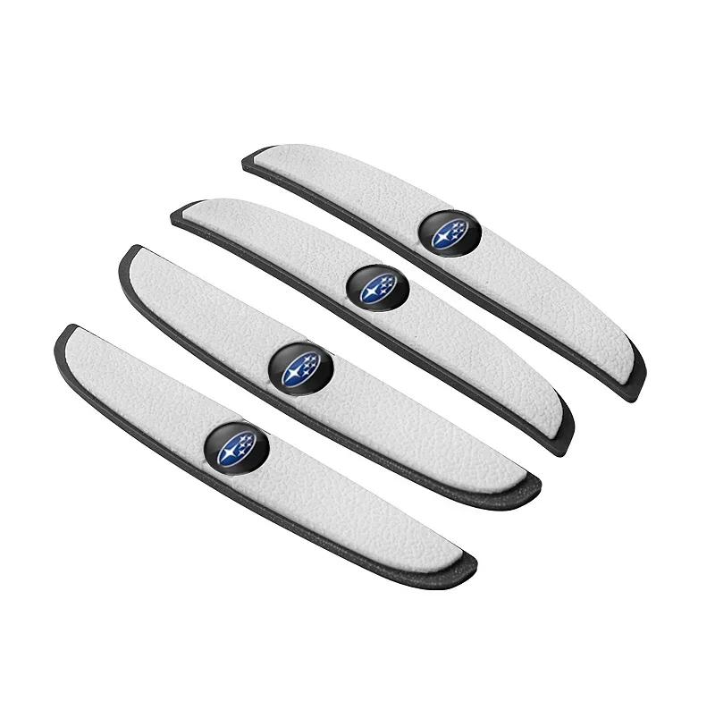 4PCS Car Rearview Mirror Sticker Door Side Anti Collision Strip Decals For Subaru WRX Forester XV Outback Impreza STI Legacy BRZ PP111
