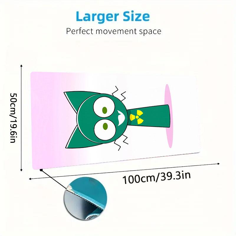Cartoon Mouse Pad, Large Gaming Desk Mat, Non-slip XXL Mousepad for Laptop & Tablet, Mini PC Playmat with Stitched Edges