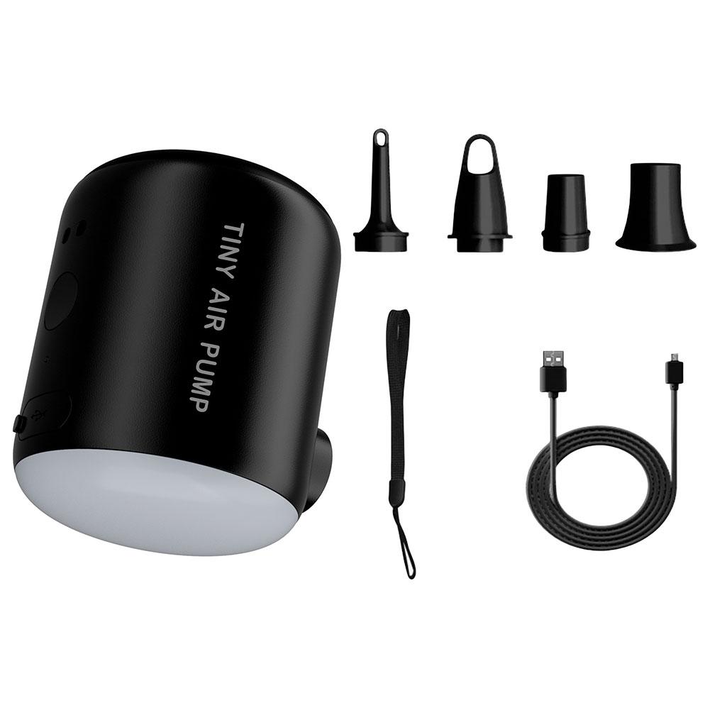 

Wireless Air Compressor 4000Pa Mini Inflate Deflate Pump 160LM Camping Light Outdoor Inflator Pump for Inflatable Mats Swim Ring чёрный