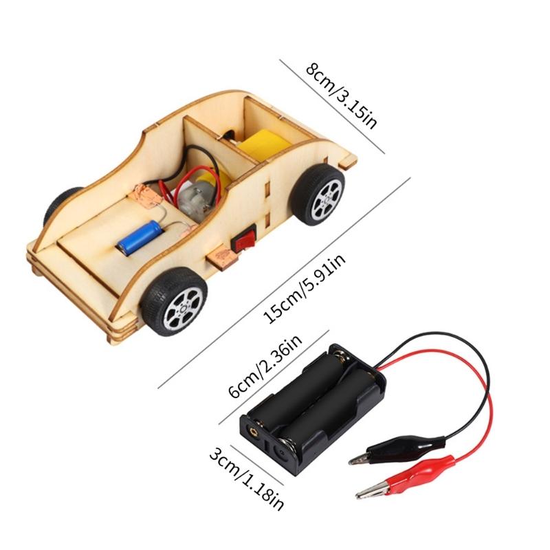 STEM Toy Kits Wooden Car Kits DIY Science Experiment Set Wooden Building Project Early Education Invention Materials