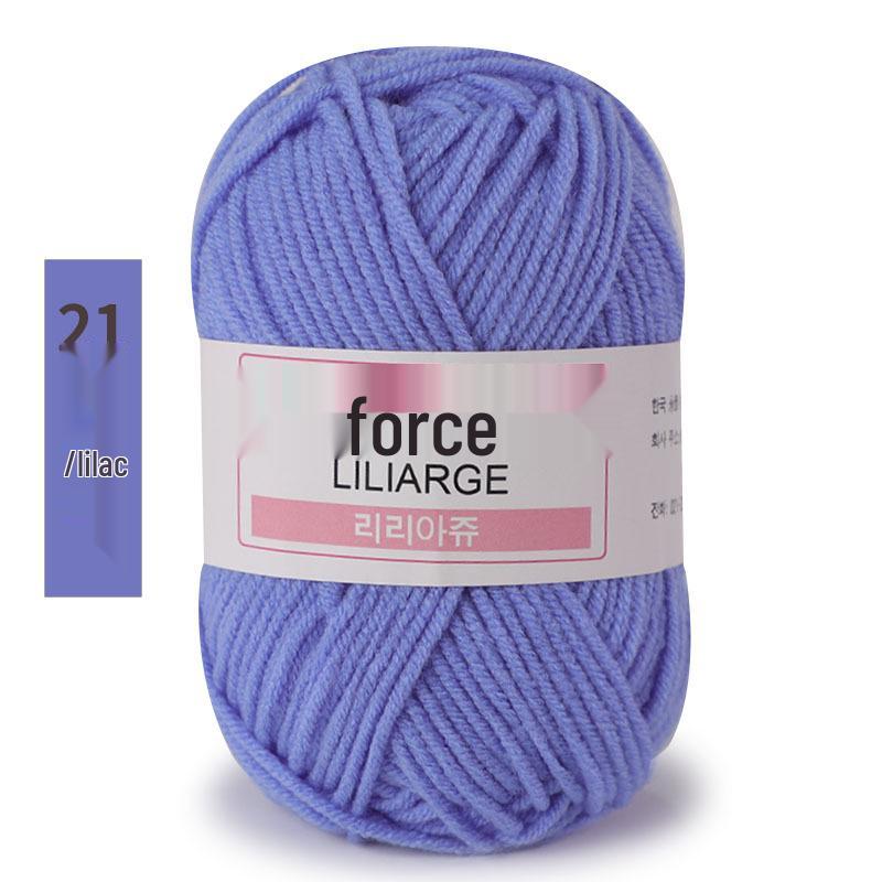 4-fädiges Milchbaumwollgarnknäuel für Mikro-Häkeln: DIY Strickpaket für Bouquet, Puppe und Hausschuhe