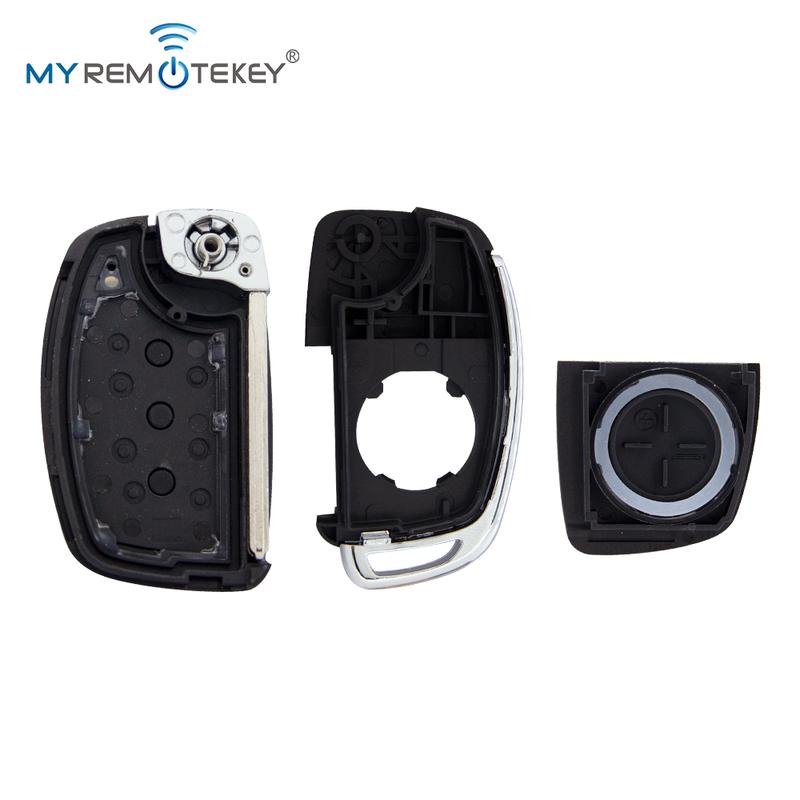 MYREMOTEKEY FCC ID RKE-4F08 Flip Remote Key Shell for Hyundai Santa Fe Accent 3 Button