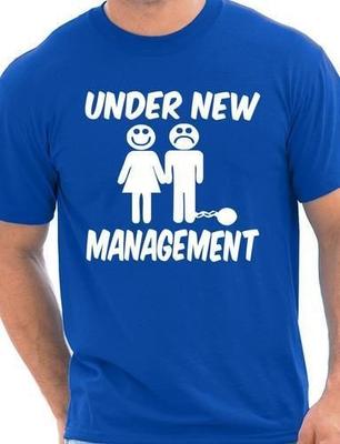 Under New Management Stag Night Hochzeit Herren T-Shirt Größe S-XXLWird in neuem Fenster oder Tab geöffnet