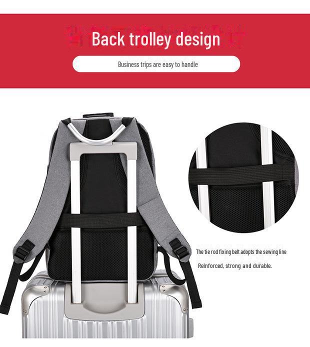 Men's Anti-Theft Fashion Backpack with USB, Multi-Capacity Design, Perfect for Business and Students