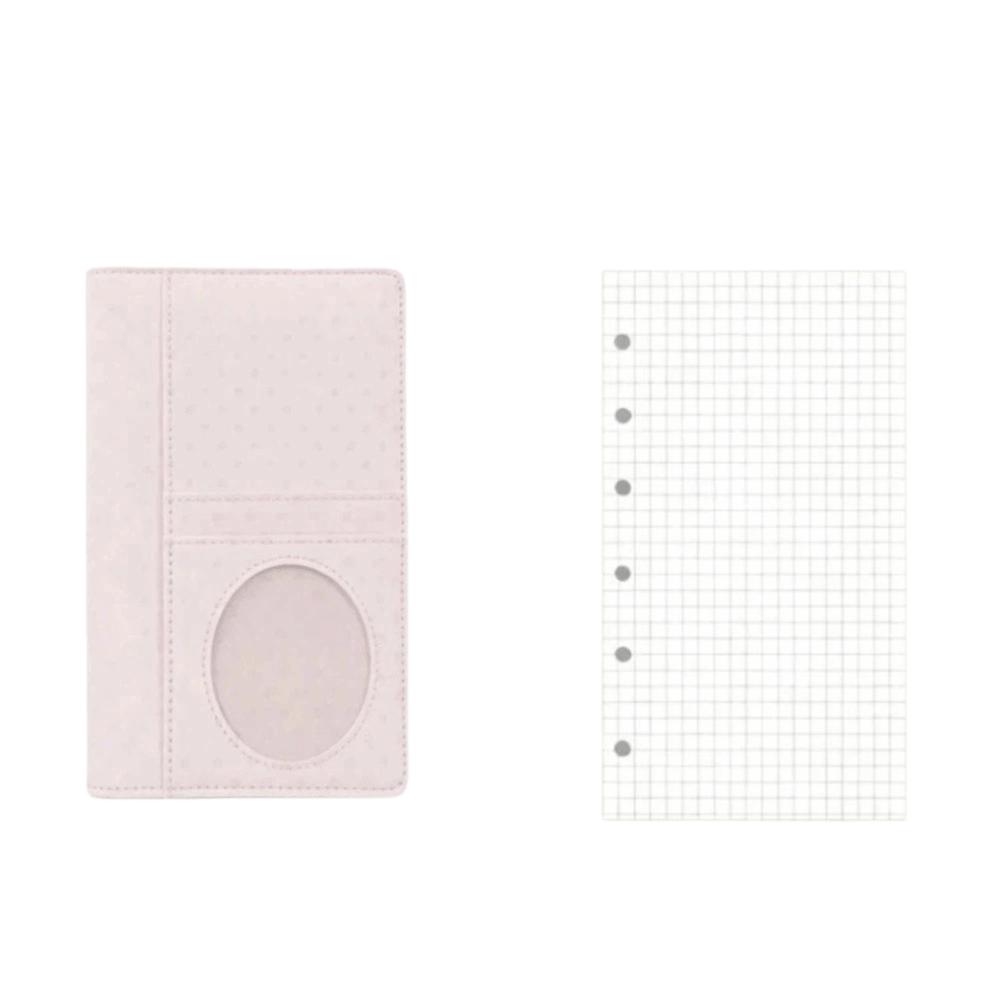 Pink A6 Loose Leaf Notebook Polka Dot Agenda Planner Kawaii Journal Notebook  School