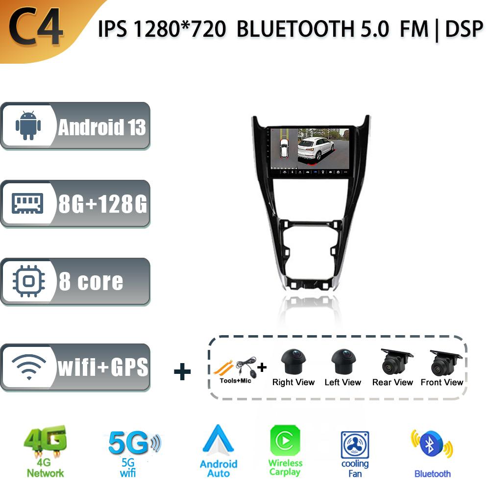 Android 13 For Toyota Harrier XU60 2013 - 2020 Auto Radio Car Multimedia Player Navigation Screen WIFI  Carplay Stereo Head Unit