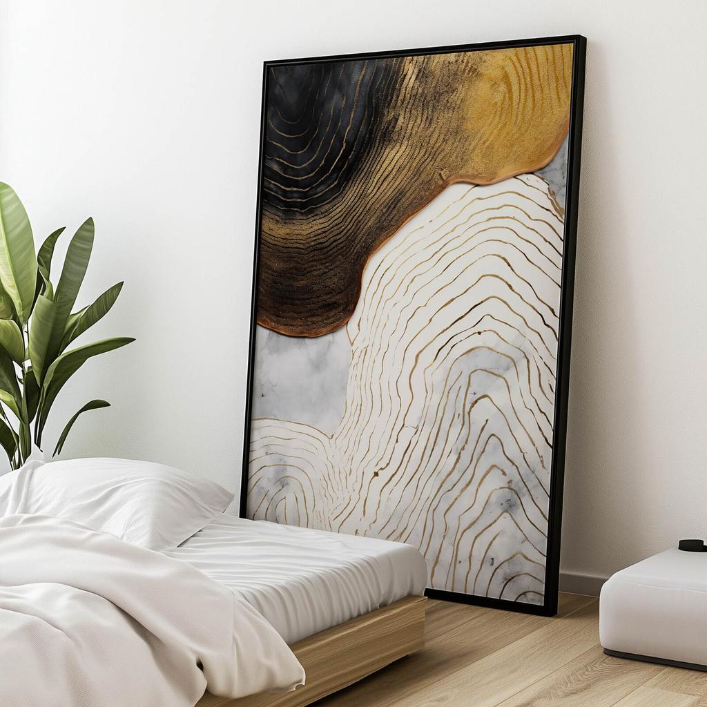 Golden Elegance Golden Elegance, 50X70 Cm, Unframed, Premium Canvas On Stretcher