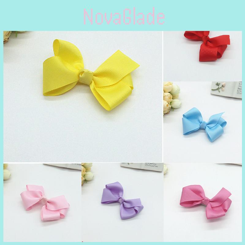 Children Hair Clips With Blue Ribbon Butterfly Bow For Girls Gift Pack