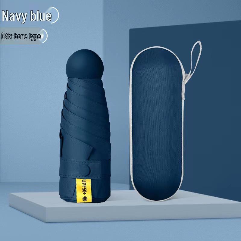 50% Off Dual-Use Mini Pocket Umbrella: Lightweight Sunshade & Rain Protection with Black Glue; Ideal for Sun Protection & Customization