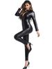 Shiny Pu Leather Sexy Catsuit Zipper Open Crotch Bodysuit Tights Cosplay Stage Jumpsuit Leotard Clubwear Conjoined Body Unitard