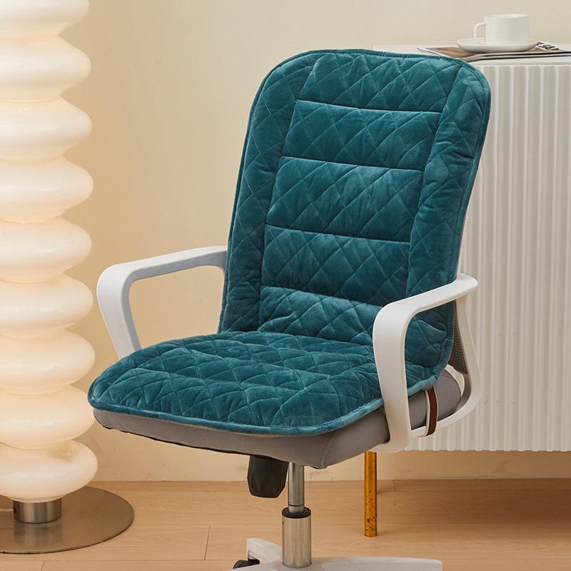 Heated Thickened Plush Seat Cushion & Backrest - Comfort & Warmth for Long Winter Sitting