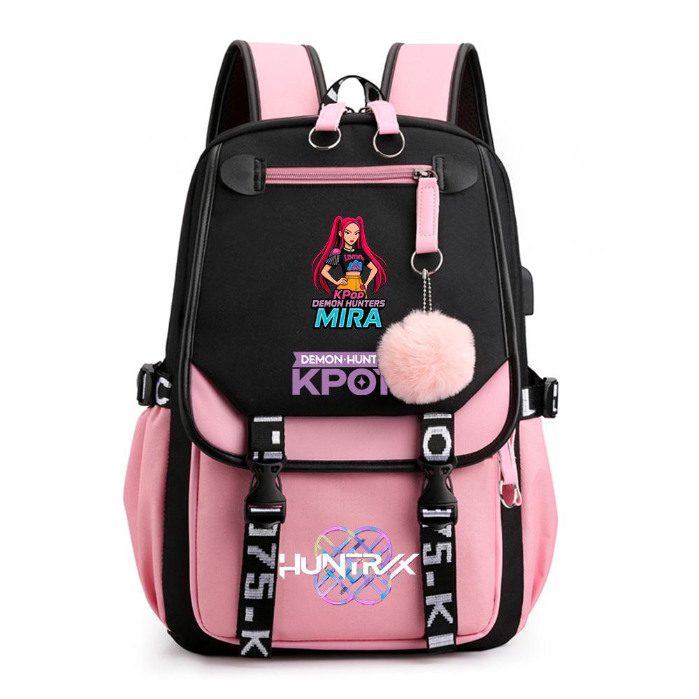 Anime New Cartoon K-pop Printed Backpack Schoolbag for Teenager Student Girl Boy Bookbag Large Capacity Travel Bag Kid Gift Rucksak