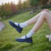 Ruffle Ankle Socks for Women Cotton Soft Solid Color Ribbed Knitted Lettuces Edge Low Cut Middle Tube Frilly Crew Socks