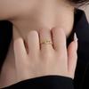 Diamant Hufeisen Schnalle Form Offener Ring Damen, High-End Mode Persönlichkeit Design Exquisites Ringzubehör Geschenk