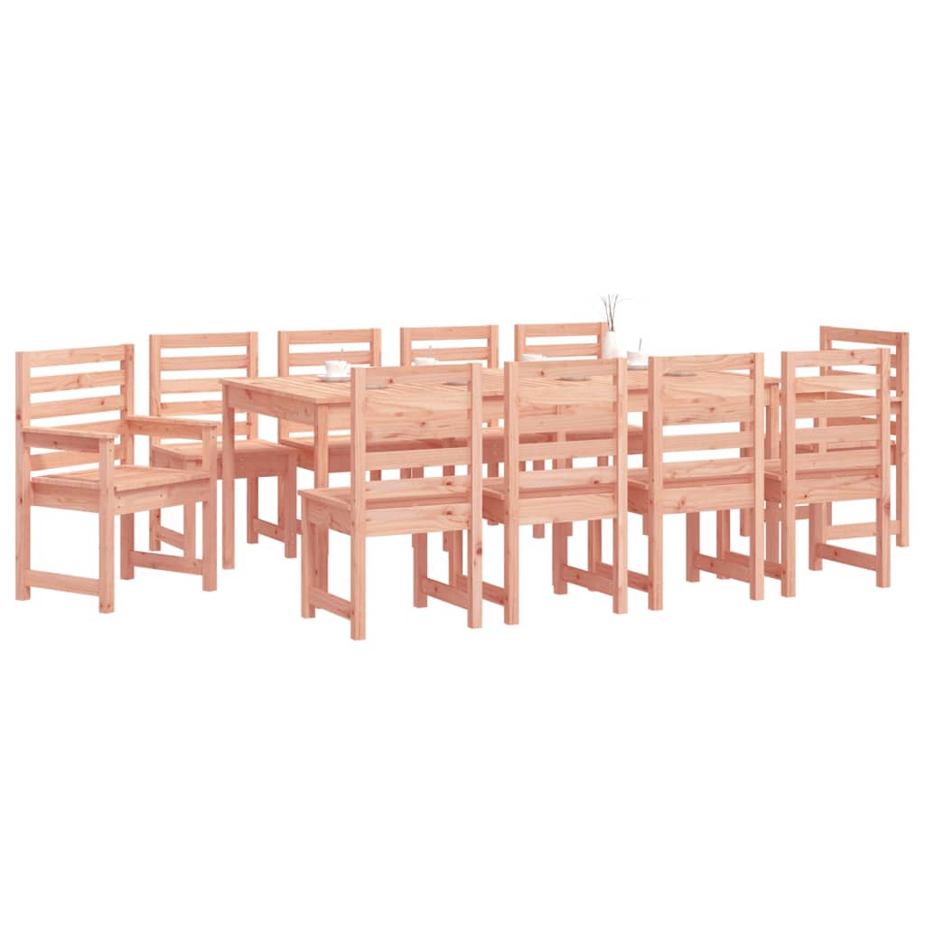 11 piece Garden Dining Set Solid Douglas Fir Wood