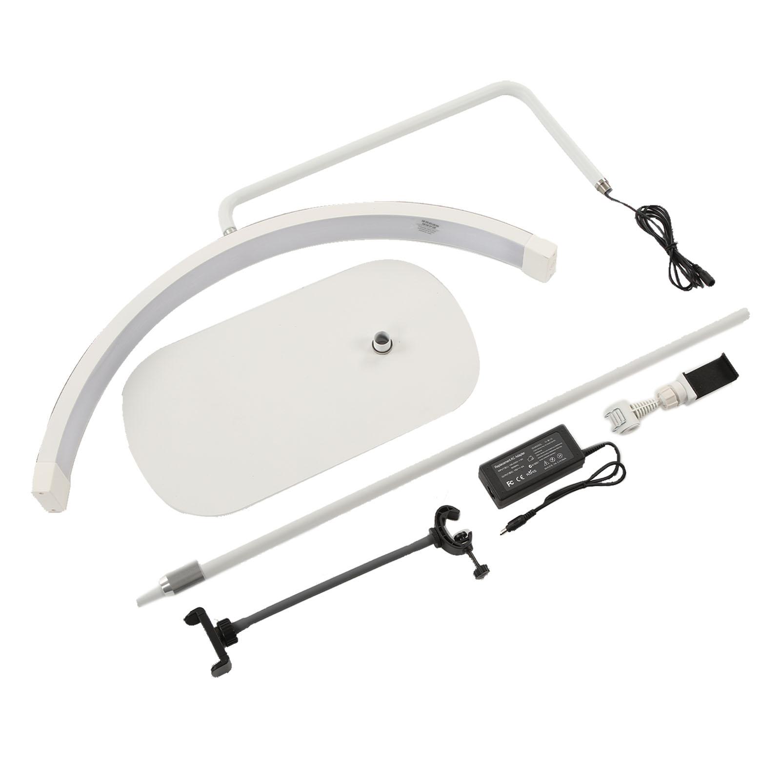 

Салон красоты Светильник 26,5 дюймов Полумесяц Светодиодная лампа заполняющий свет с держателем для телефона клипса для живого обучения US Plug белый