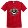 8 Ball Vintage Crown Wings Graphic T Shirt Cool Retro Design for Gamers Tee