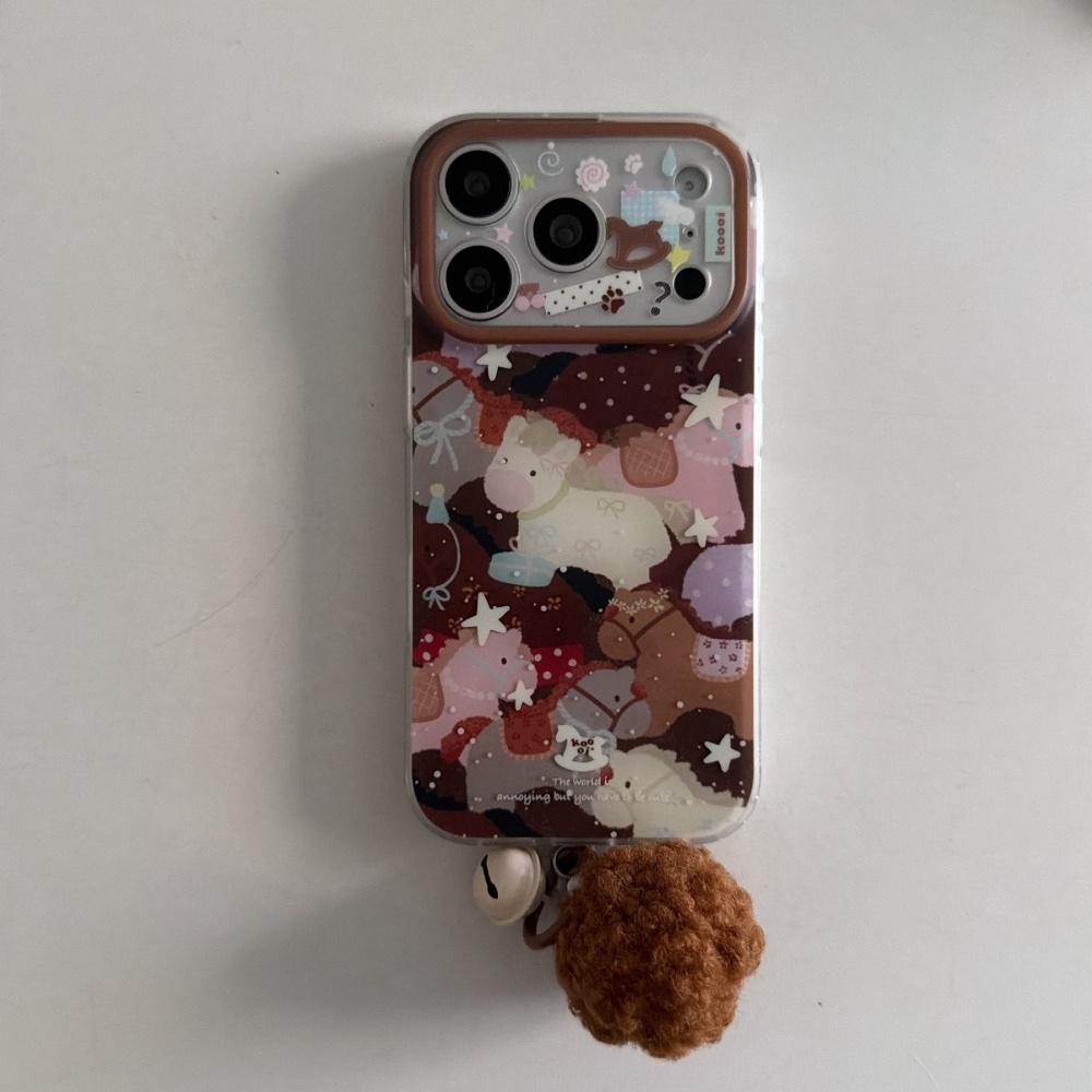 Ins spritzende Tinte Bogen Pony gilt für Apple 17 Handyhülle iphone16promax neu 15 Mädchenherz Rundumschutz Anti-Drop 17pro Internet-Berühmtheit