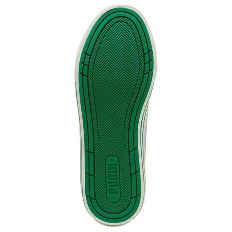 New PUMA Court Classic Vulc Sneakers 'White Green' 395020-06